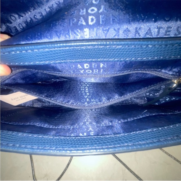 Kate Spade Riverside Emmie Textured Blue Crossbody Bag - Picture 2 of 10